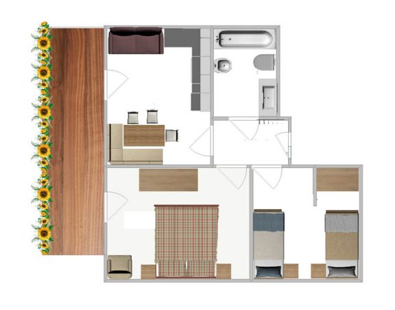 Linke-Wohnung - Schlernblick Urlaub auf dem Bauernhof Wohnung Südtirol