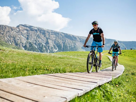 Sommer Radfahren Seiser Alm
